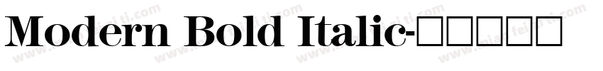 Modern Bold Italic字体转换